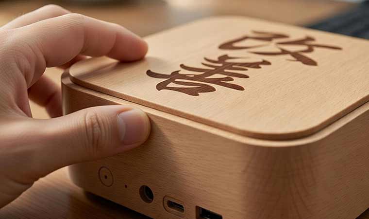 mini PC en hêtre massif