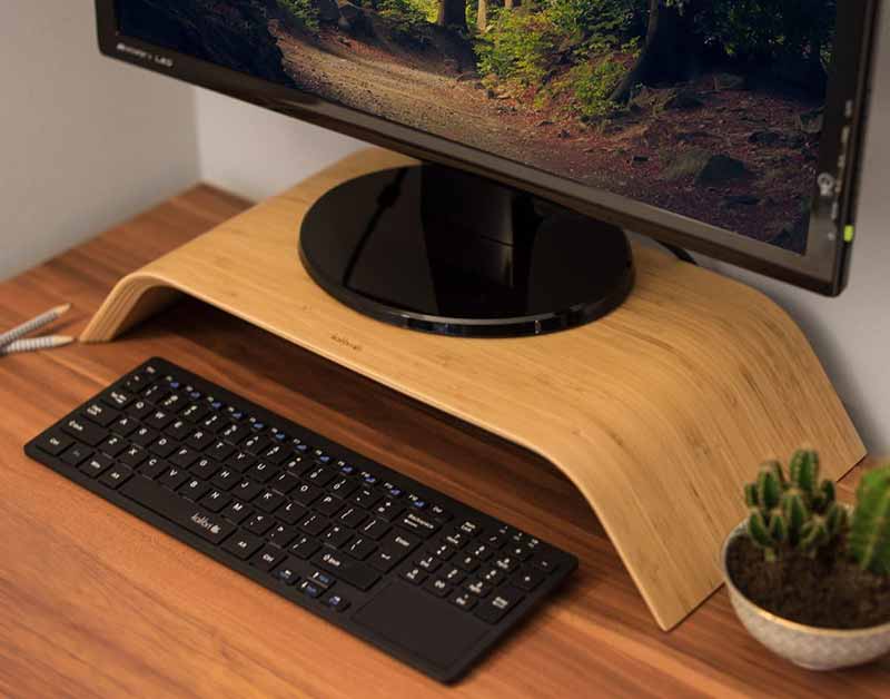 kalibri Support pour écran en Bambou Kalibri